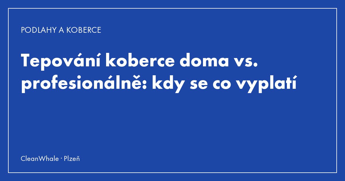 Tepování koberce doma vs. profesionálně: kdy se co vyplatí